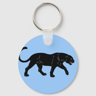 zwarte panter sleutelhanger