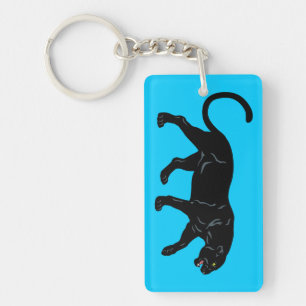 zwarte panter sleutelhanger