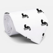 zwarte panter stropdas (Opgerold)