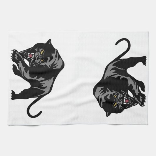 Zwarte panter theedoek (Horizontaal)