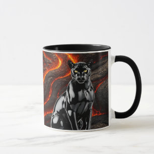 Zwarte panter voor lavaveld mok