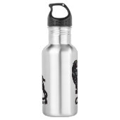 zwarte panter waterfles  (Achterkant)