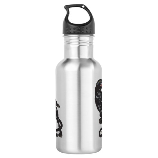 zwarte panter waterfles  (Achterkant)