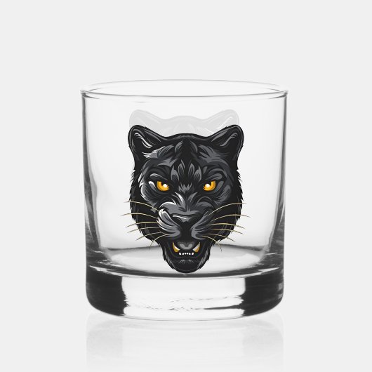 Zwarte Panter Whisky Glas (Voorkant)