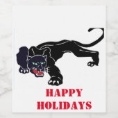 Zwarte panter wijn etiket (Enkel label)