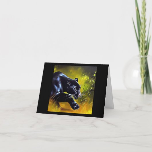 Zwarte Panther (5) Wilde kat Kaart (Voorkant)