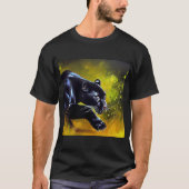 Zwarte Panther (5) Wilde kat T-shirt (Voorkant)