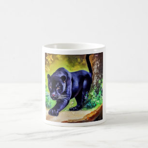 Zwarte panther (8) Wilde kat Koffiemok