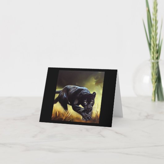 Zwarte Panther (9) Wilde kat Kaart (Voorkant)