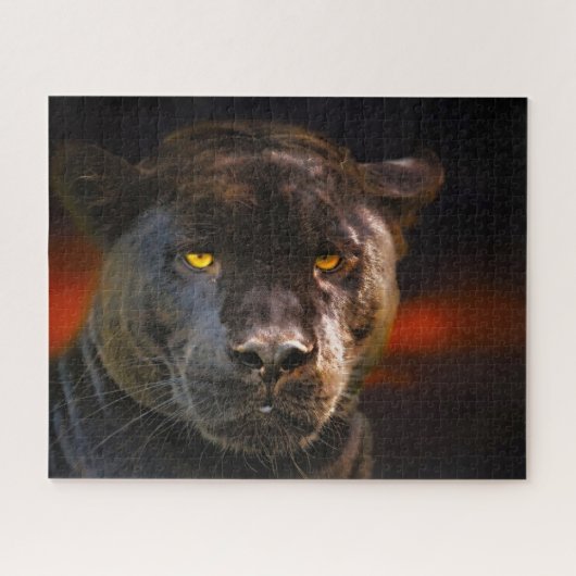 Zwarte Panther Big Cats. Legpuzzel (Horizontaal)