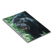 Zwarte Panther Cat-laptop Notitieboek (Rechterzijde)