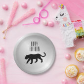 Zwarte Panther Custom Party Papieren Bordje (Feest)