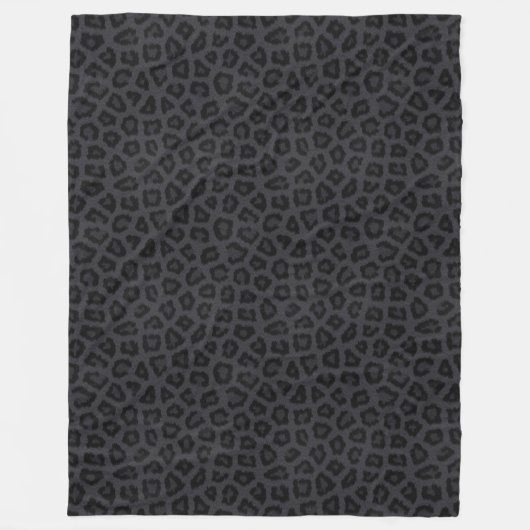 Zwarte Panther Faux Fur Fleece Blanket (Voorkant)