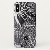 Zwarte panther in het oerwoud - potloodtekening Case-Mate iPhone case (Achterkant)