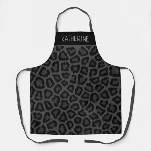 Zwarte Panther Print Custom Schort (Voorkant)