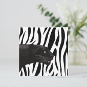 Zwarte panther van Toshi Yoshida Kaart (Staand voorkant)