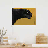 Zwarte panther van Toshi Yoshida Poster (Keuken)