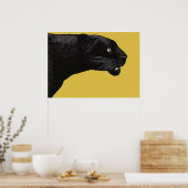 Zwarte panther van Toshi Yoshida Poster (Keuken)