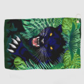 Zwarte Panthergeest van het Oerwoud Golfhanddoek (Horizontaal)