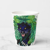 Zwarte Panthergeest van het Oerwoud Papieren Bekers (Achterkant)