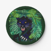 Zwarte Panthergeest van het Oerwoud Papieren Bordje (Voorkant)