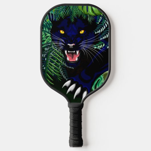 Zwarte Panthergeest van het Oerwoud Pickleball Paddle (Voorkant)