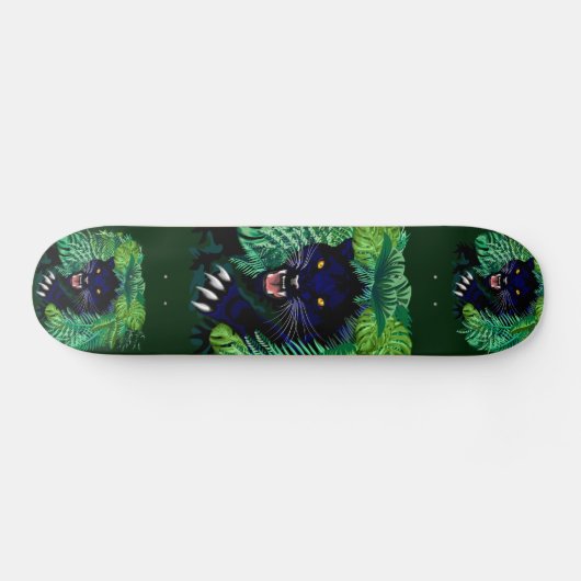 Zwarte Panthergeest van het Oerwoud Skateboard (Horizontaal)