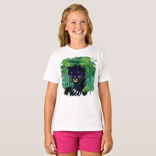 Zwarte Panthergeest van het Oerwoud T-shirt (Voorkant volledig)