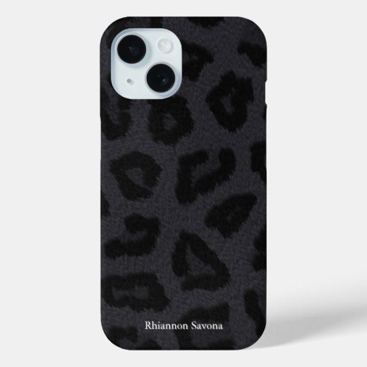 Zwarte Pantherkleuringang met naam Case-Mate iPhone Case (Achterkant)