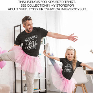 Zwarte papa en ik die vader Dochter Kinder aanpast T-shirt