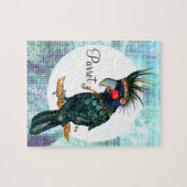 Zwarte papegaai legpuzzel (Horizontaal)