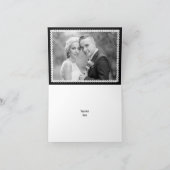 Zwarte papel picado bruiloft Dank je foto Kaart (Binnen)