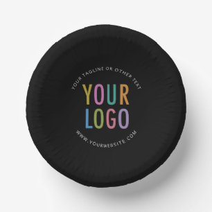 Zwarte Papieren Kommen Met Custom Logo Opdruk Eenm