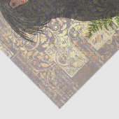 Zwarte parkiet uit de oude doos tissuepapier (Detail)