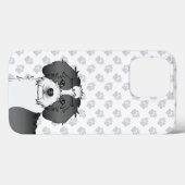 Zwarte Parti-kleur Mini Goldendoodle Mopshoofd Case-Mate iPhone Case (Achterkant (horizontaal))