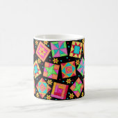 Zwarte Patchwork Quilt Design Mok (Center)