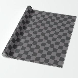 Zwarte patronen Checkerboard gecontroleerd Cadeaupapier