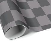Zwarte patronen Checkerboard gecontroleerd Cadeaupapier (Rol Hoek)