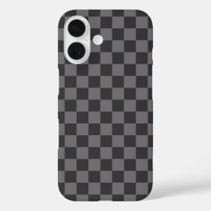 Zwarte patronen Schachbrett geruit geruit iPhone 16 Hoesje