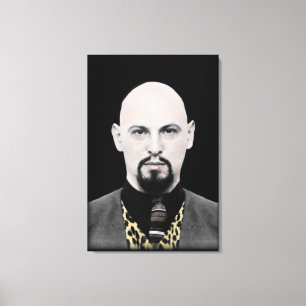 Zwarte Paus op doek Canvas Afdruk