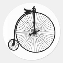 Zwarte penny farthing  bike
