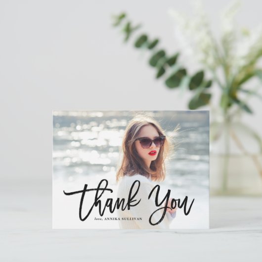 Zwarte penseelkalligrafie | Afstuderen Hartelijk d Briefkaart (Staand voorkant)