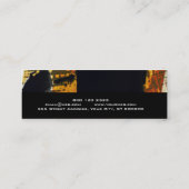 Zwarte penseelstreek Painterly Abstract Expression Mini Visitekaartje (Achterkant)