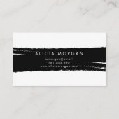 Zwarte penseelstreek visitekaartje (Achterkant)