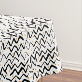 Zwarte penseelstreken en Stippen patroon Tafelkleed (Voorbeeld)