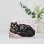 Zwarte Perzische kat Briefkaart (Staand voorkant)