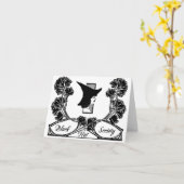  Zwarte Pet Society Note Kaart (Gele Bloem)