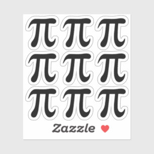 Zwarte pi-stickers, set van negen sticker