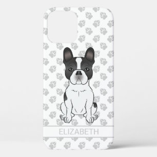 Zwarte Piebald Franse Bulldog / Franse Bulldog Hon iPhone 12 Hoesje
