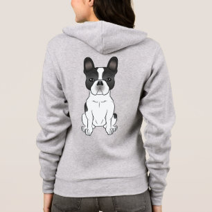 Zwarte Piebald Franse Bulldog / Franse Bulldog Zac Hoodie
